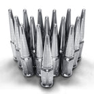 Chrome | 1/2 Inch Extended Spike Lug Nuts - Acorn Taper - 50 Caliber Racing - Pack of 16 For 4 Lug Vehicles - Chrome