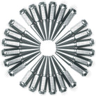 Chrome | 1/2 Inch Extended Spike Lug Nuts - Acorn Taper - 50 Caliber Racing - Pack of 24 For 6 Lug Vehicles - Chrome