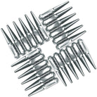 Chrome | 1/2 Inch Extended Spike Lug Nuts - Acorn Taper - 50 Caliber Racing - Pack of 24 For 6 Lug Vehicles - Chrome