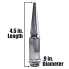 Chrome | 1/2 Inch Extended Spike Lug Nuts - Acorn Taper - 50 Caliber Racing - Chrome