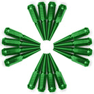 Green | XP1000 Spike Lug Nuts - 50 Caliber Racing - Pack of  16 with Extended Socket Key - Green