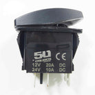 Whip Light - 12V On/Off Rocker Switch - Sexy Design | On/Off Rocker Switch Laser Etched Design Waterproof with LED Illumination - Wiring Diagram