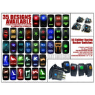 Dual USB Outlets in Rocker Switch Body | Illuminated 50 Caliber Racing Dual USB Rocker Switch - USB Type A