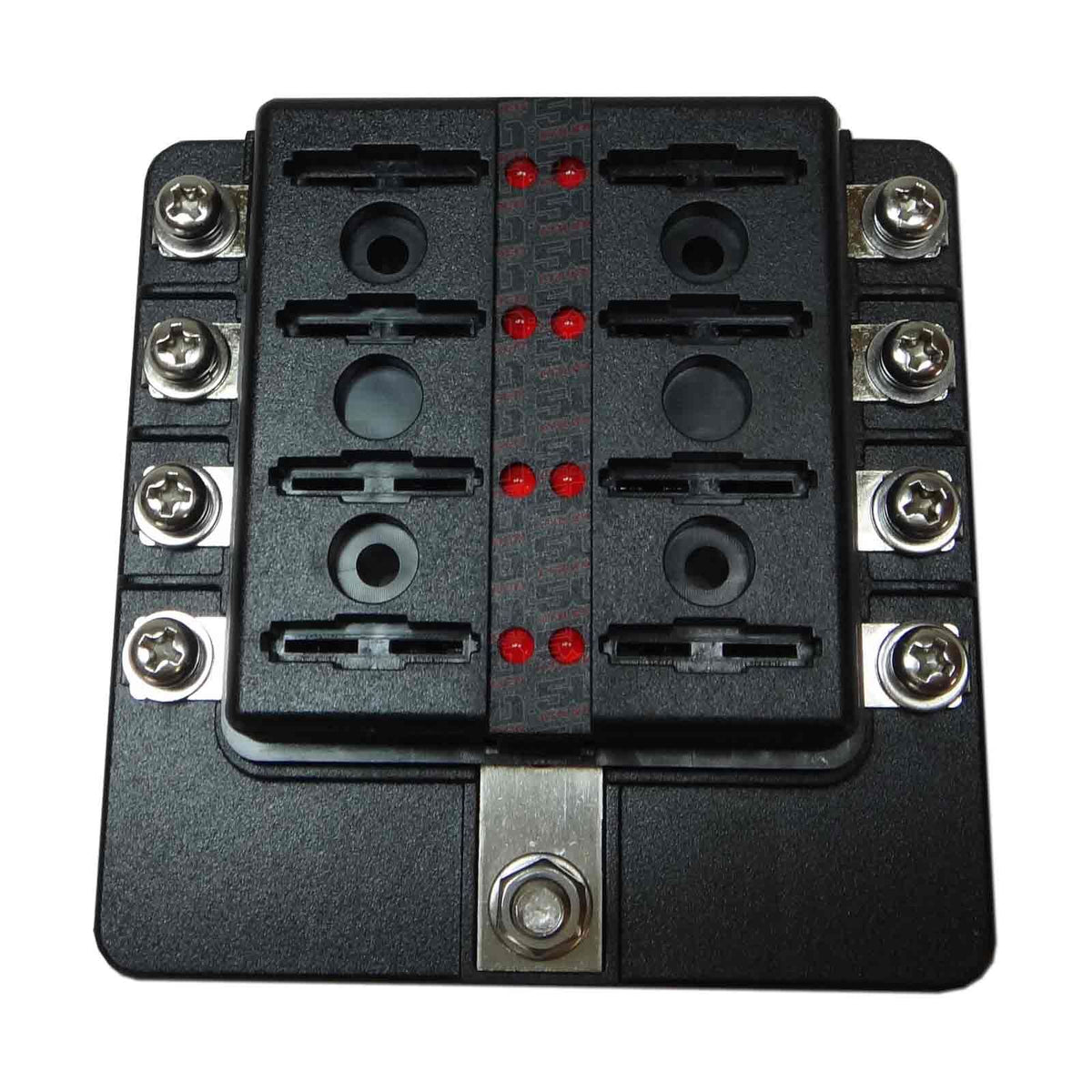8 Way 12V Circuit Fuse Block - LED Indicators - Ring Terminals | 8 Way 12V Circuit Fuse Block - LED Indicators - Ring Terminals