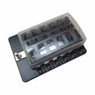 12 Way Fuse Block - Blade Terminals - LED Indicators | 12 Way 12V Circuit Fuse Block - LED Indicators - Blade Terminals