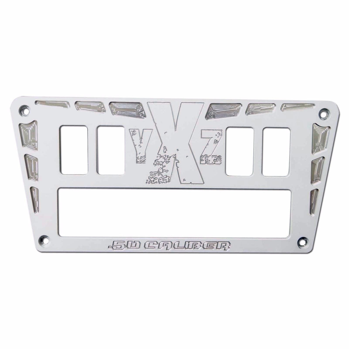 White | 50 Caliber Racing Custom Billet 4 Switch Dash Panel for Yamaha YXZ1000R White Dash Panel