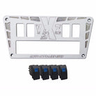 White | 50 Caliber Racing Custom Billet 4 Switch Dash Panel for Yamaha YXZ1000R White Dash Panel with 4 Rocker Switches