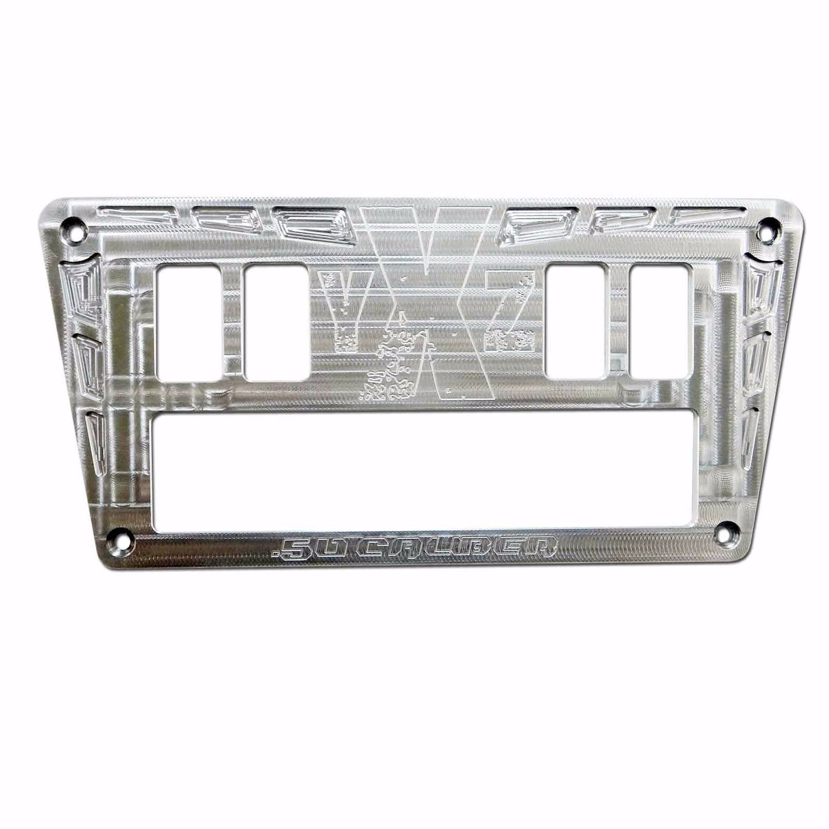 Raw Silver | 50 Caliber Racing Custom Billet 4 Switch Dash Panel for Yamaha YXZ1000R Raw Dash Panel
