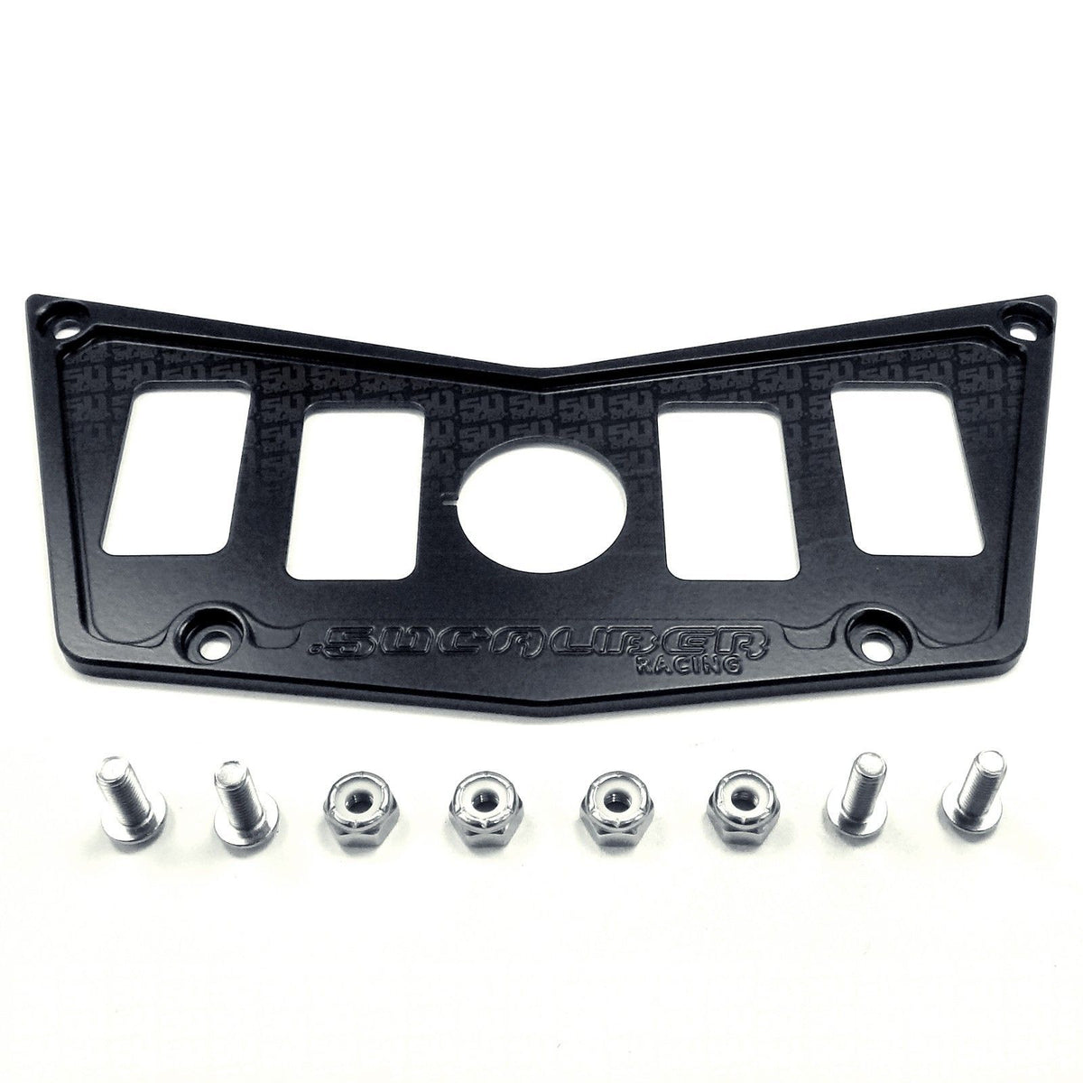 4 Hole Dash Switch Panel RZR 570 800 XP900 | CNC Billet Aluminum 4 Hole Dash Panel for RZR 570 800 & XP900 - Stealth Black	