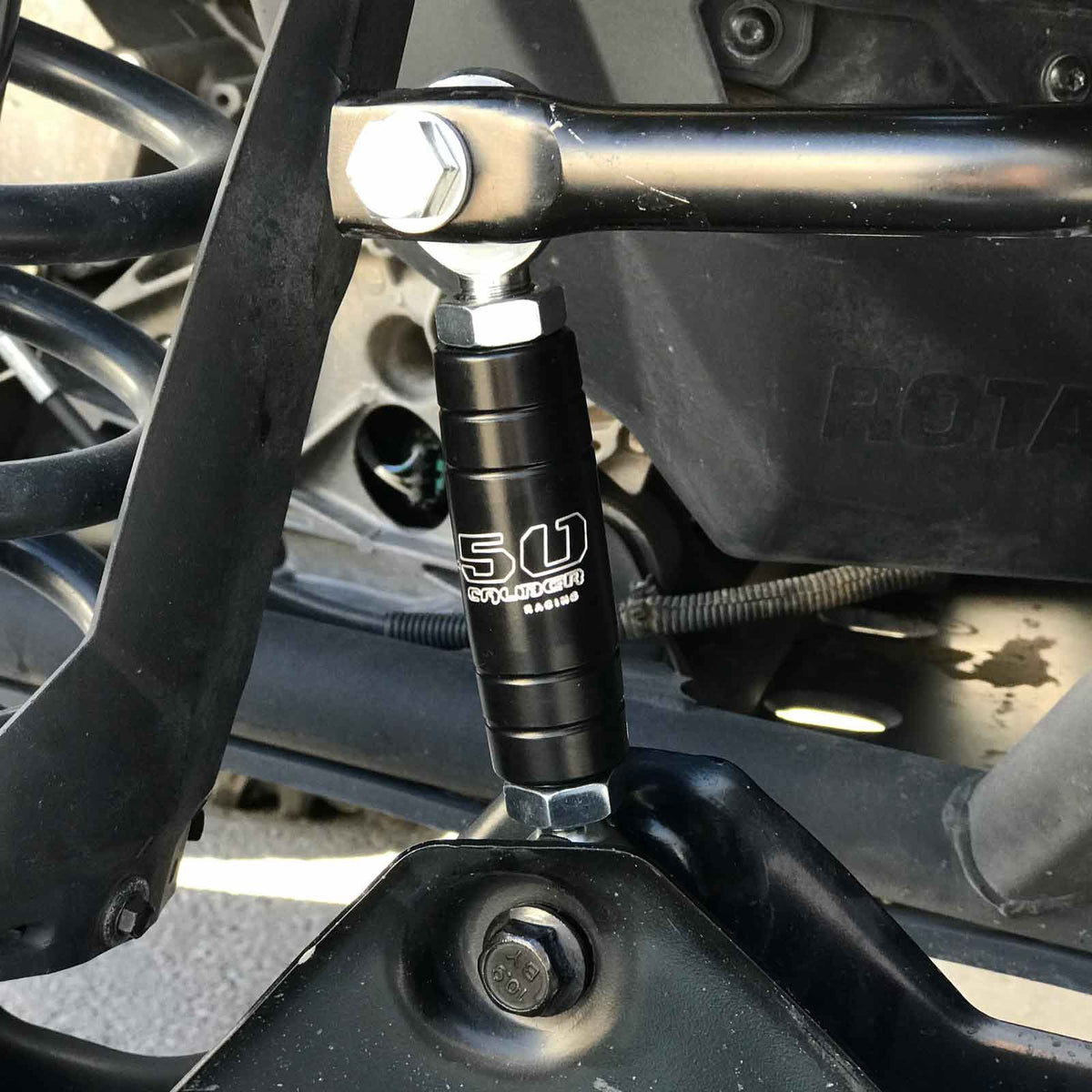 Billet Sway Bar End Links for Can-Am X3 | 50 Caliber Racing CNC Billet Rear Sway Bar End Link Kit Can-Am X3 - Made in USA - Black Powdercoat
