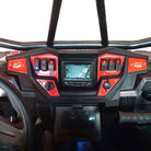 Red | 6 Pc CNC Billet Aluminum Dash panel - Polaris 1st Gen 4.3" GPS equipped RZR XP 1000, S 900 Turbo Havasu Red	