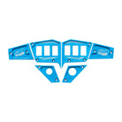 Voodoo Blue | 6 Pc CNC Billet Aluminum Dash panel - Polaris 1st Gen 4.3" GPS equipped RZR XP 1000, S 900 Turbo Voodoo Blue
