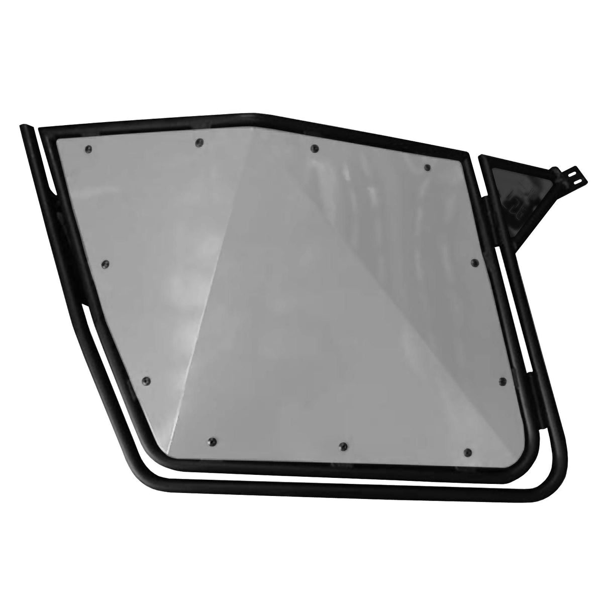 Silver | 50 Caliber Racing RZR Doors with Slam Latches - Aluminum Panels on Black Frame