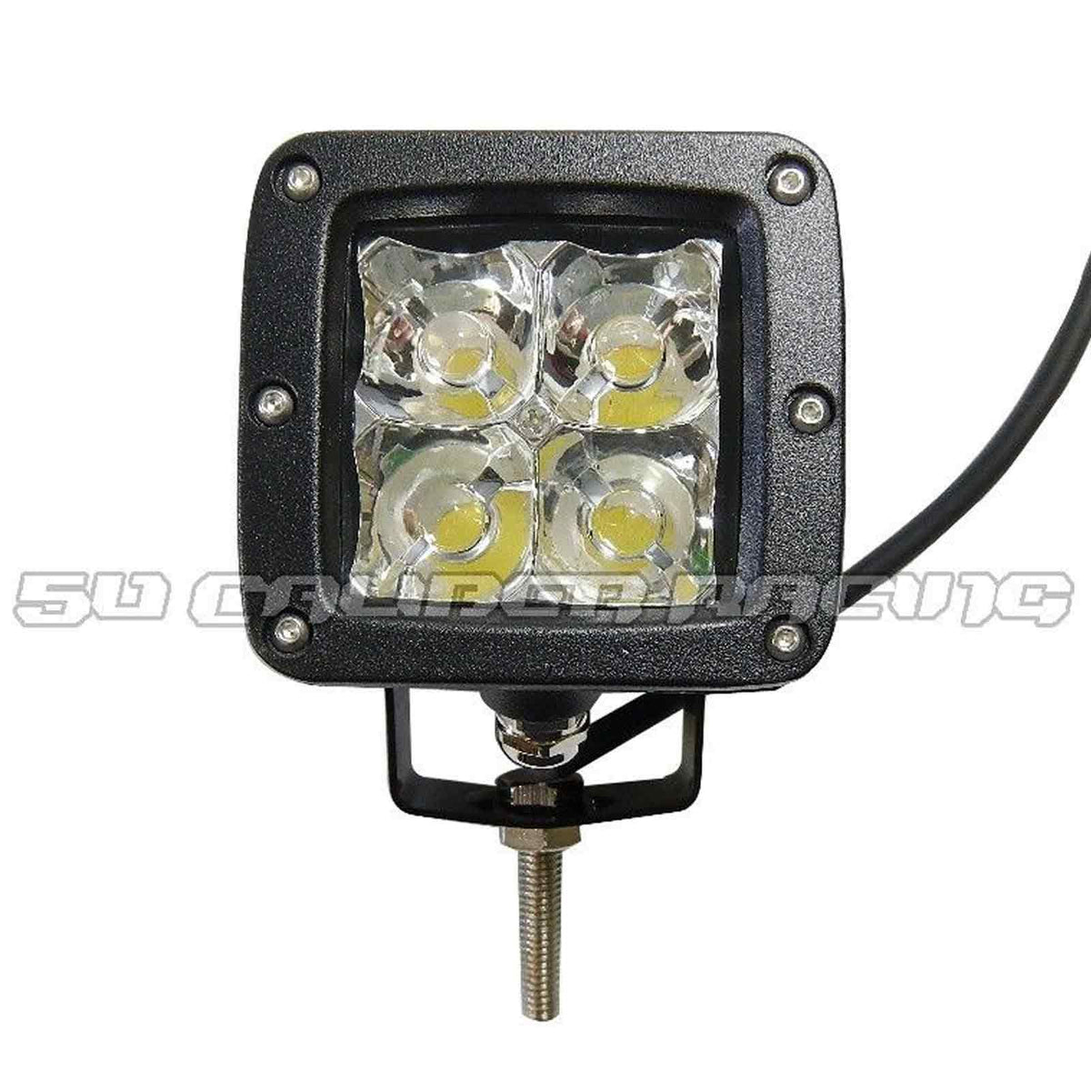 2" LED Pod Light 12W Spot Beam | 50 Caliber Racing 2 inch LED pod light with spot beam