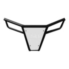 Polaris RZR 570 800 XP 900 Tubular Front Bumper with Skidplate | 50 Caliber Racing RZR Front Bumper - Black Powdercoat frame with White Aluminum Skidplate and Light Bar Tabs