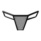 Polaris RZR 570 800 XP 900 Tubular Front Bumper with Skidplate | 50 Caliber Racing RZR Front Bumper - Black Powdercoat frame with Silver Aluminum Skidplate and Light Bar Tabs