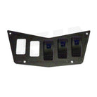 5 Hole Dash Switch Panel RZR 570 800 XP900 | 50 Caliber Racing Billet Aluminum 5 Switch Hole Dash Panel - Adds 3 Rocker Switch Mounting Locations - Black Powdercoat
