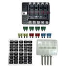 10 Way 12V Circuit Fuse Block - LED Indicators - Ring Terminals | 10 Way 12V Circuit Fuse Block - LED Indicators - Ring Terminals