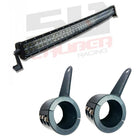 50" Curved LED Light Bar with A-Pillar Brackets - Yamaha Rhino 2004-2013 | LED Light Bar Mounting Bracket COMBO for Yamaha Rhino - Includes Brackets and 50" Curved (Radius) LED Light Bar