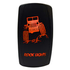 Orange | "Rock Lights" with Jeep -  On/Off Rocker Switch Laser Etched Design Waterproof with Orange LED Illumination