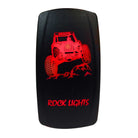 Red | "Rock Lights" with RZR - On/Off Rocker Switch Laser Etched Design Waterproof with Red LED Illumination