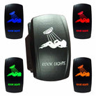 Rock Lights Girl - 12V On/Off Rocker Switch Marine Grade | "Rock Lights" - Sexy Girl On/Off Rocker Switch Laser Etched Design Waterproof with LED Illumination