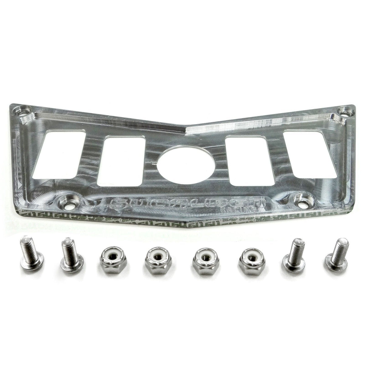 4 Hole Dash Switch Panel RZR 570 800 XP900 | CNC Billet Aluminum 4 Hole Dash Panel for RZR 570 800 & XP900 - Raw Silver