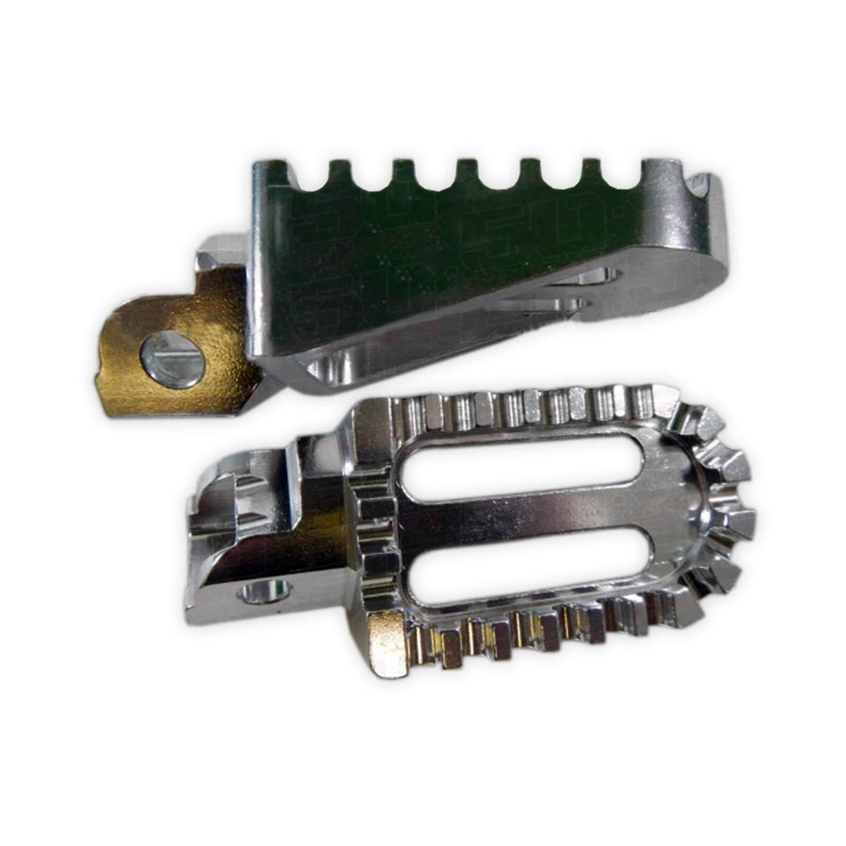 Silver | 50 Caliber Racing Oversized Foot Pegs Silver Anodized For Honda Pit Bikes Z50 CRF50 XR50 CRF70 XR70	