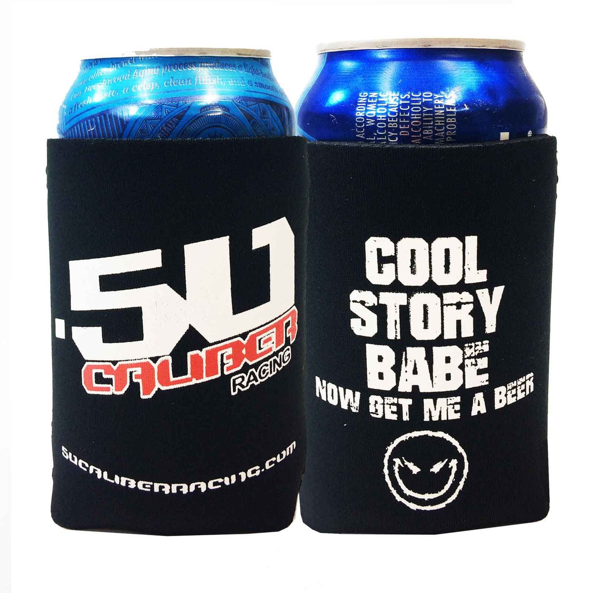 | 50 Caliber Racing Can Cooler | Cover Image