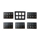 Slim Mount 6 Switch Touch Panel | Slim Capacitive touch 6 gang switch panel with 40 custom labels for all your 12v accessories