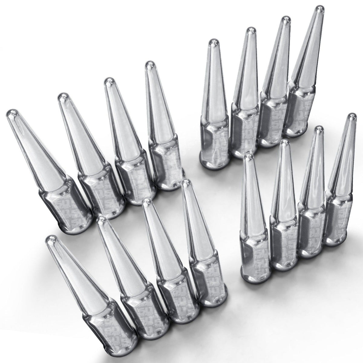 Chrome | 3/8-24 Extended Spike Lug Nuts - 60 Degree Taper Seat - Fits Polaris UTV and ATVs – Chrome Finish