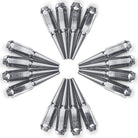 Chrome | 3/8-24 Extended Spike Lug Nuts - 60 Degree Taper Seat – Set of 16 – Chrome Finish