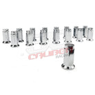 Flat Lug Nuts 12x1.5 Chrome Plated - XP1000 General Turbo | 50 Caliber Racing - Set of 16 Chrome Flat Lug Nuts 12x1.5mm for RZR XP1000, S900/1000, Turbo, Can-Am X3, Honda Pioneer