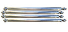 Raw Silver | Heavy Duty Billet Radius Rods - Polaris RZR Turbo S | 50 Caliber Racing Heavy Duty Radius Rod Kit for RZR Turbo S 2018-2019 Raw Silver