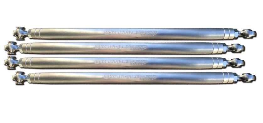 Heavy Duty Billet Radius Rods - Polaris RZR XP Turbo | 50 Caliber Racing Heavy Duty Radius Rod Kit for RZR XP1000 Raw Silver