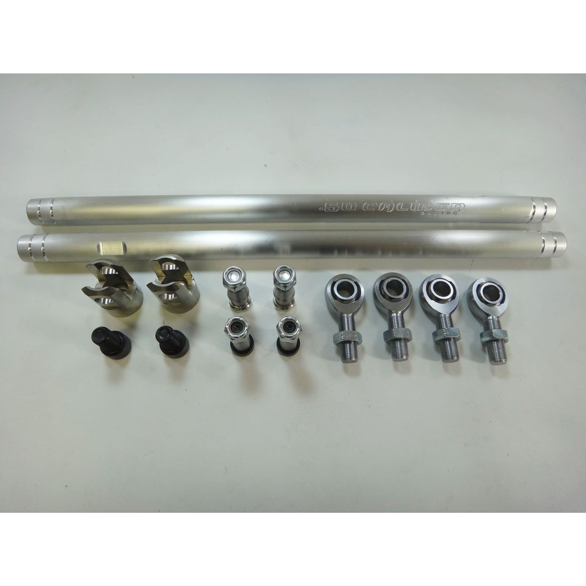 Raw Silver | RZR Turbo S Heavy Duty Tie Rods - Raw Aluminum Complete Kit