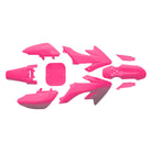 Honda CRF50 XR50 Plastics Kit -  9 Piece in Several Colors | 50 Caliber Racing Replacement Plastic Kit for Honda XR50 and CRF50 Pit Bikes Pink Color	