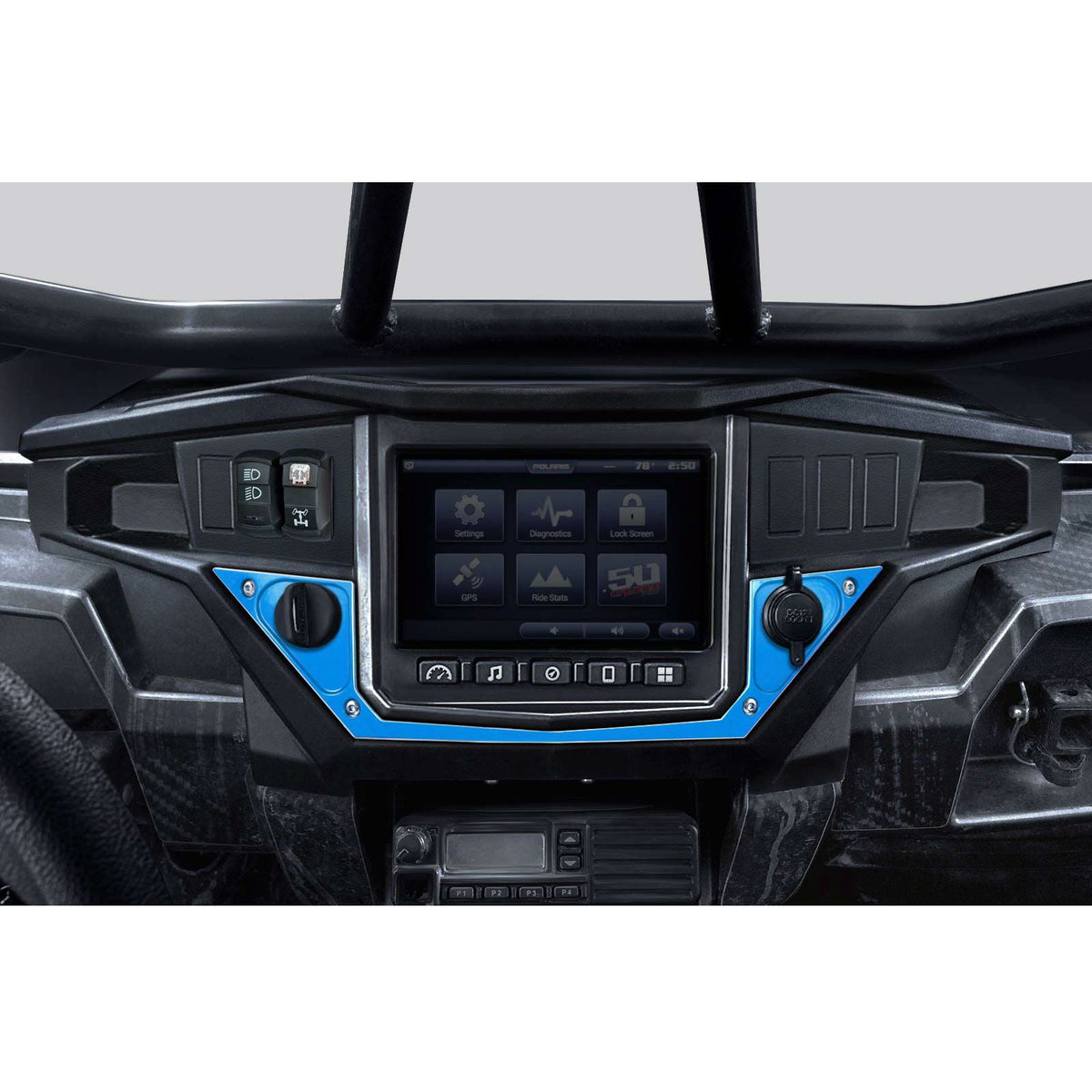 Voodoo Blue | Polaris Ride Command Center Dash Panel - Voodoo Blue - Shown Installed	