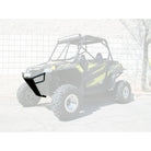 Black | 50 Caliber Racing RZR Front Bumper - Black Powdercoat frame with White Aluminum Skidplate and Light Bar Tabs