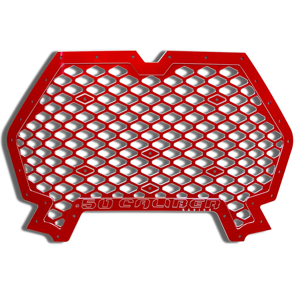 Red | Billet Grille with Bumper Notch RZR XP 1000 / Turbo / S 2019+ RED Powdercoat Finish