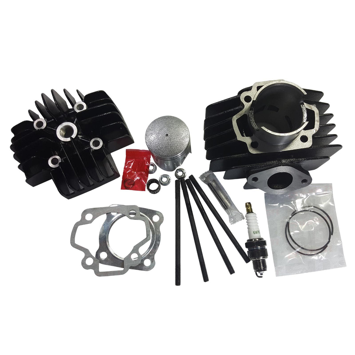 Yamaha PW50 Big Bore Kit 60cc With Head | 50 Caliber Racing 60cc Big Bore Top End Kit with Head Included for Yamaha PW50 & QT50 Pit Bikes