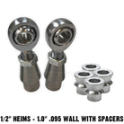  | Part Number 6101B3 - 1/2" Heim Joint, Bung for 1" .095 Wall - Spacers Included
