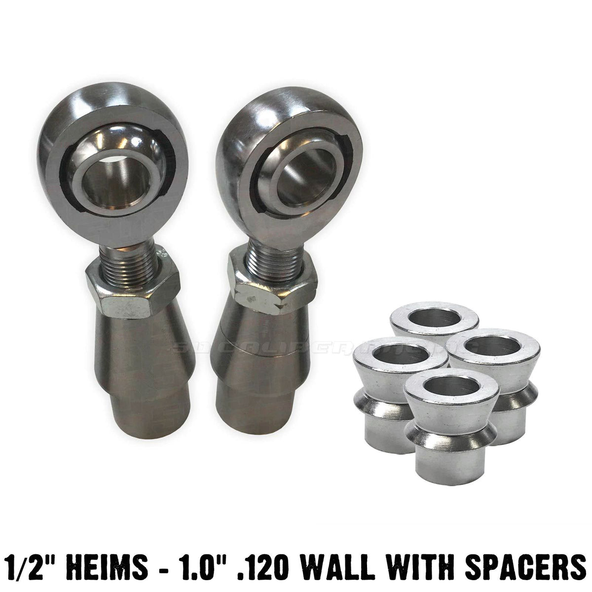  | Part Number 6101B8 - 1/2" Heim Joint, Bung for 1" .120 Wall - Spacers Included