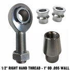 | 1/2 Rod End Heim Joint Kit for 1" OD Tubing - Single Joint with High Misalignment Spacers
