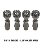 | 5/8-18 Sway Bar Link Rod End Kit - 1.25" OD .095 Wall Round Tubing - Without Spacers