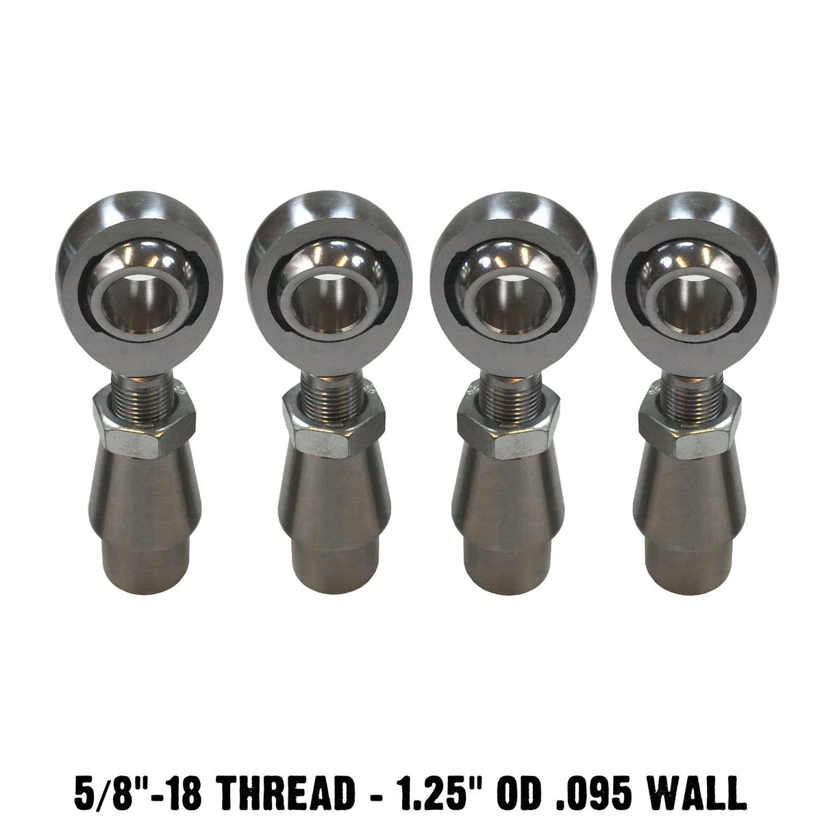 | 5/8-18 Sway Bar Link Rod End Kit - 1.25" OD .095 Wall Round Tubing - Without Spacers