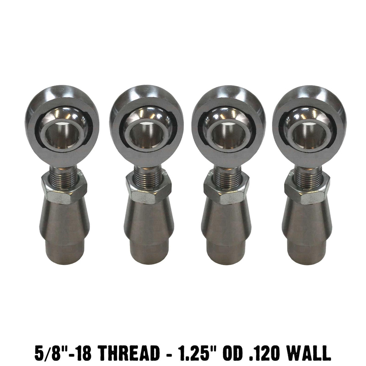 | 5/8-18 Sway Bar Link Rod End Kit - 1.25" OD .120 Wall Round Tubing - Without Spacers