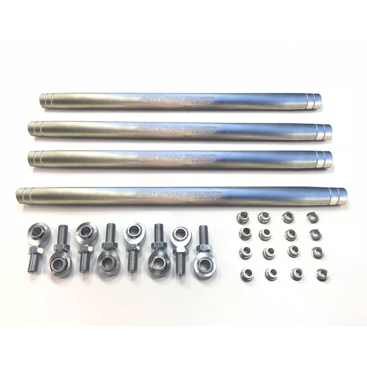 Raw Silver | 50 Caliber Racing Heavy Duty Radius Rod Kit for RZR PRO XP - Raw Silver Finish - Complete kit