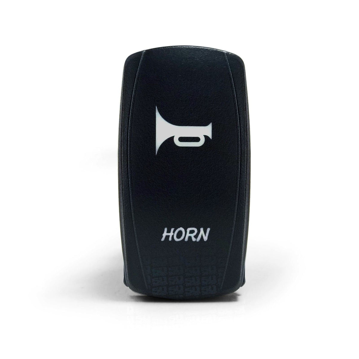 Horn - 12V Momentary/Off Rocker Switch Marine Grade | "Horn"  Momentary/Off Rocker Switch Laser Etched Design Waterproof with Blue LED Illumination