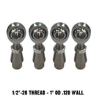 | 1/2-20 Sway Bar Link Rod End Kit - 1" OD .120 Wall Round Tubing - Without Spacers